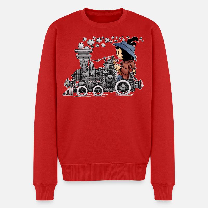 Scott - die unvergessliche Dampflok / - Männer Premium Bio Pullover - Rot