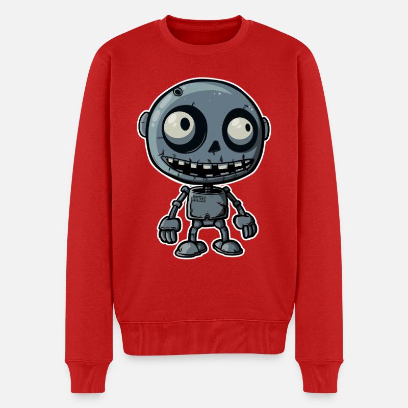 Robot Zombie à Ferraille - Pull Premium bio Homme - rouge