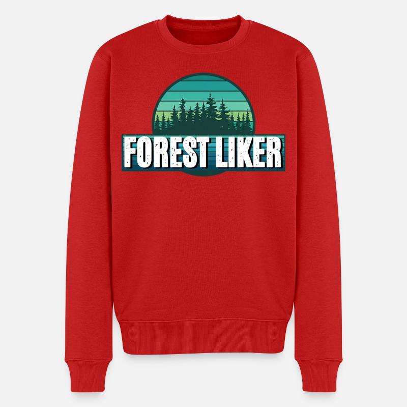 Forest Liker - Männer Premium Bio Pullover - Rot