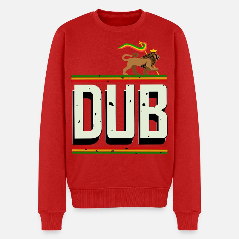 Dub Reggae - Männer Premium Bio Pullover - Rot