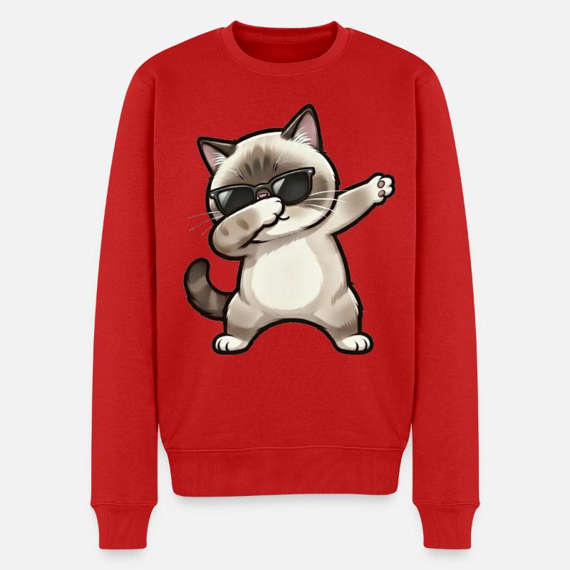 Dab Ragdoll Cat - Pull Premium bio Homme - rouge