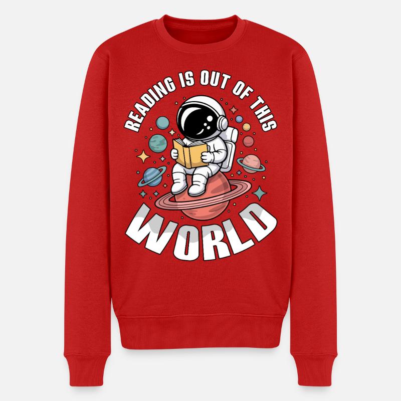 Buchlesen ist einfach unglaublich - Männer Premium Bio Pullover - Rot