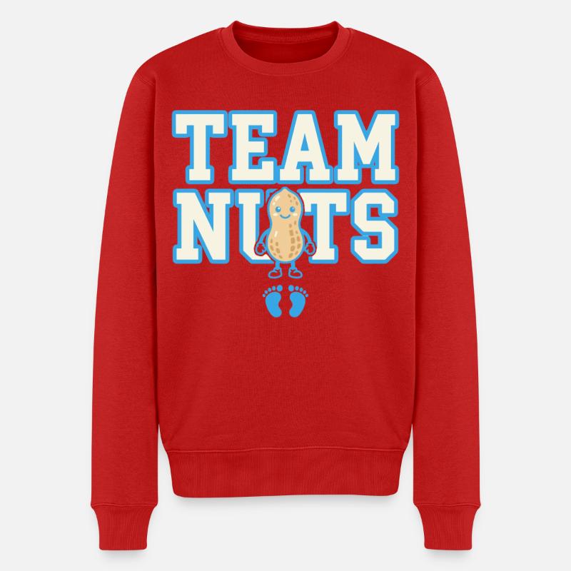 Team Nuts Erdnuss Design - Männer Premium Bio Pullover - Rot