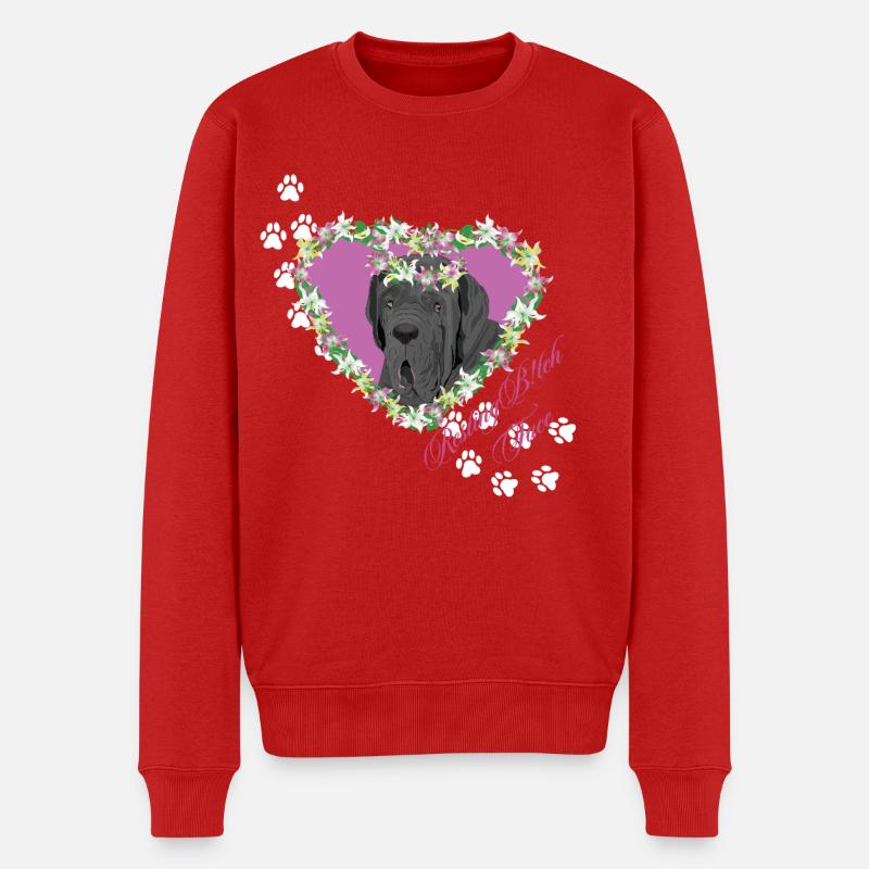Ruhende B!tch Gesicht Neapolitanischer Mastiff - Männer Premium Bio Pullover - Rot