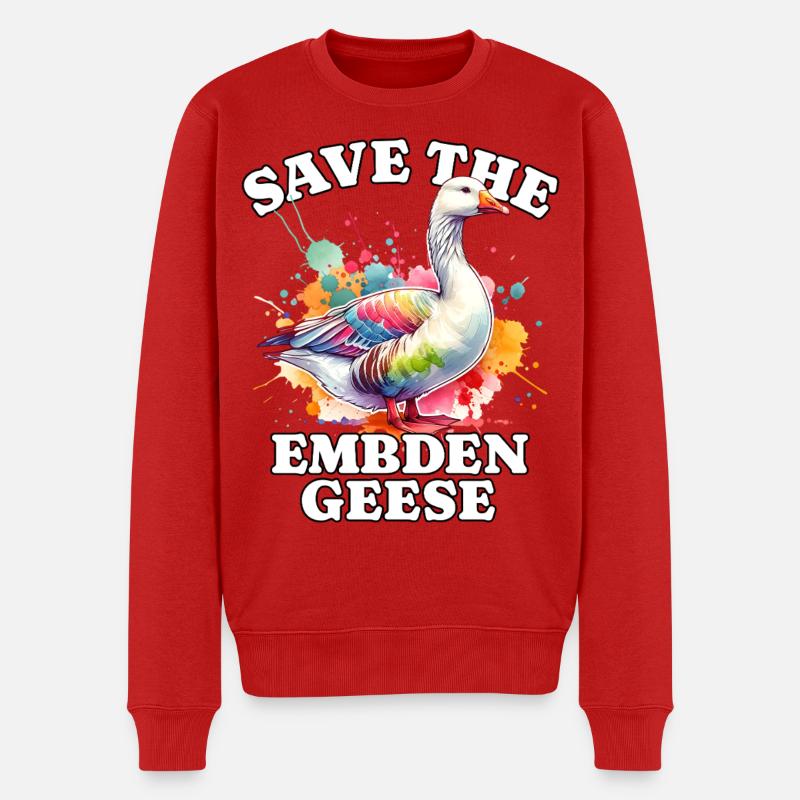 Emdengans Save Embden Goose - Pull Premium bio Homme - rouge