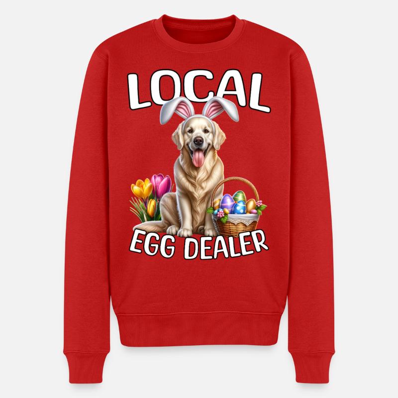 Local Egg Dealer Retriever - Männer Premium Bio Pullover - Rot