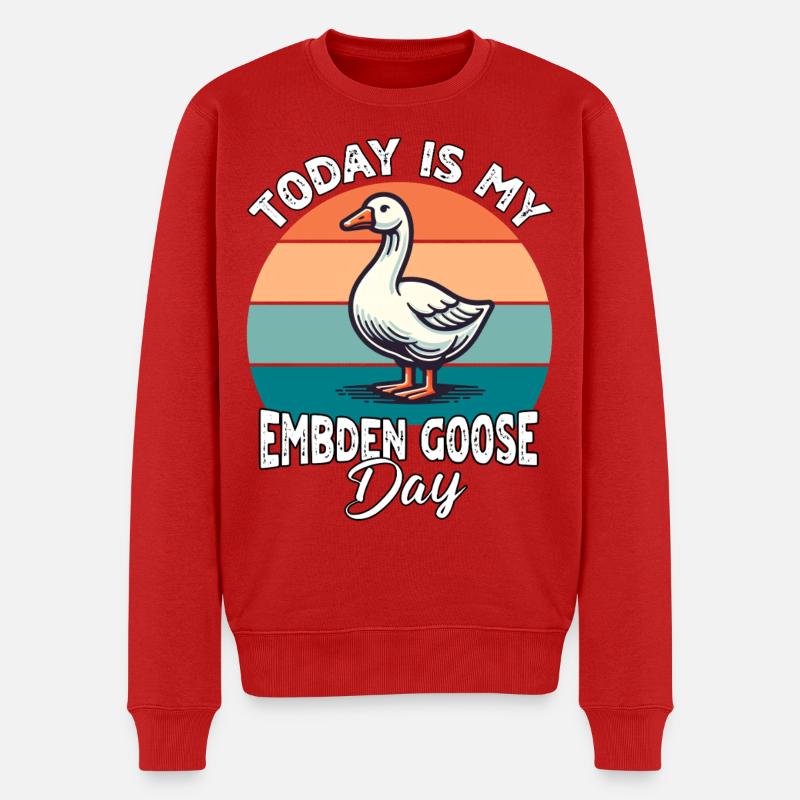 Emdengans Embden Goose - Pull Premium bio Homme - rouge