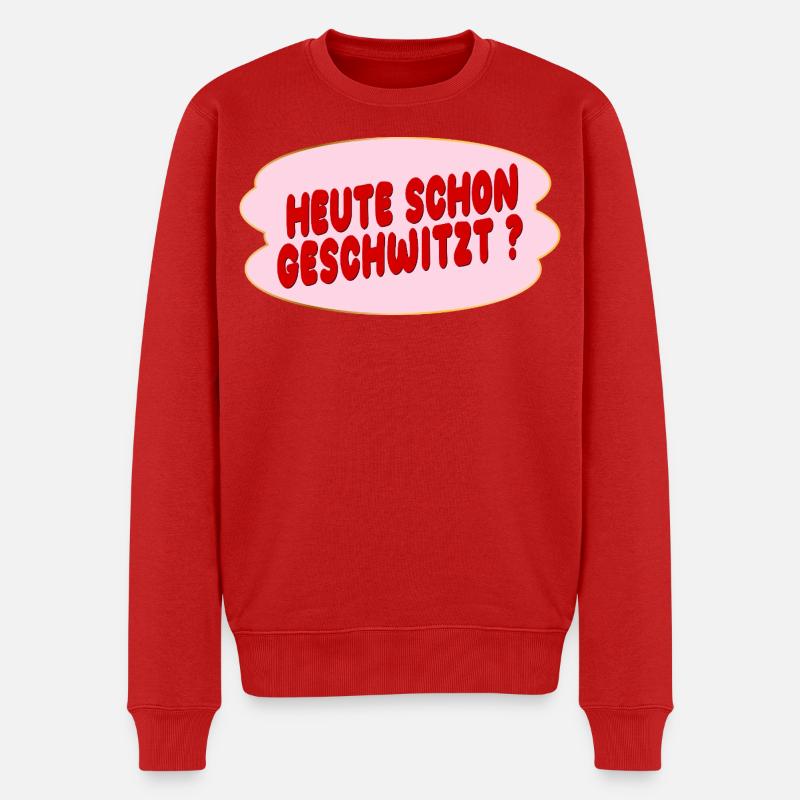 Schwitzen - Männer Premium Bio Pullover - Rot