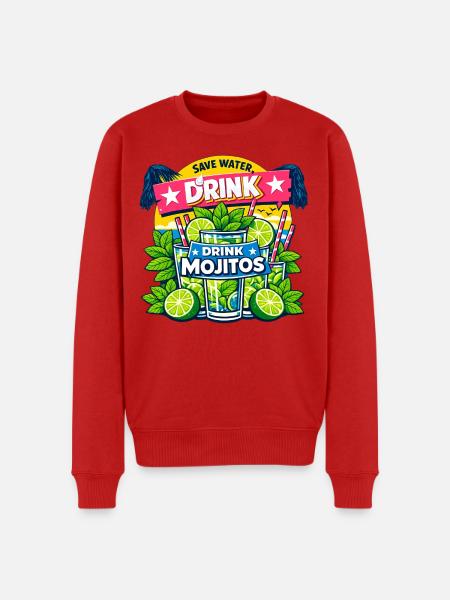 Save the water, drink Mojitos - Men's Premium Organic Jumper - red