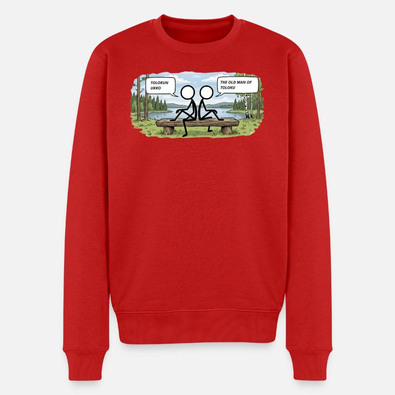 Savo Guys Duo 2 Tale Bank - Männer Premium Bio Pullover - Rot
