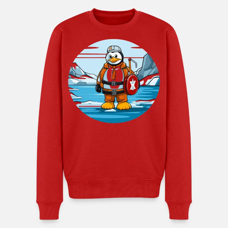Aventurier Pingouin Arctique - Pull Premium bio Homme - rouge