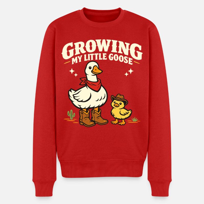 Growing My Little Goose - Männer Premium Bio Pullover - Rot
