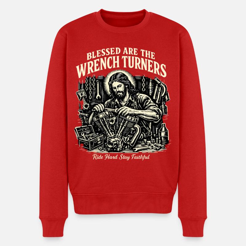 Mécanique chrétienne - Pull Premium bio Homme - rouge