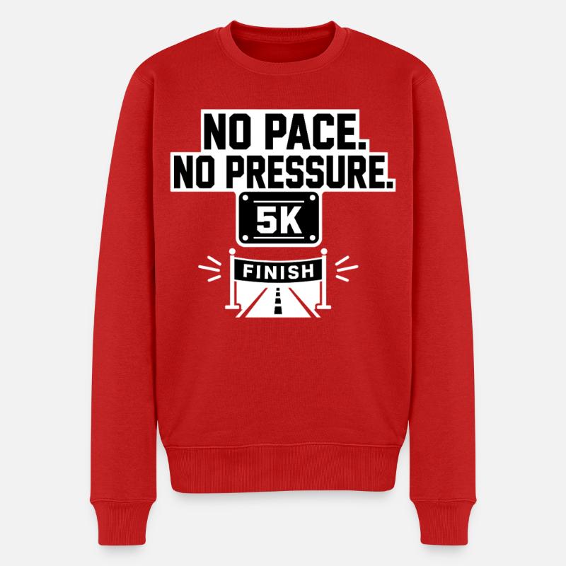 5 km sans rythme - Pull Premium bio Homme - rouge