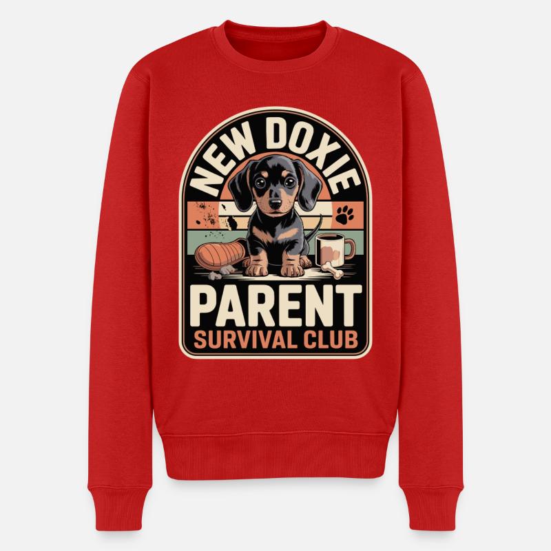 Club de survie teckel - Pull Premium bio Homme - rouge