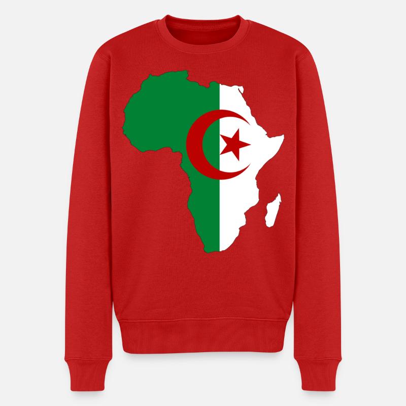 Algerien_Flagge_Afrika - Männer Premium Bio Pullover - Rot
