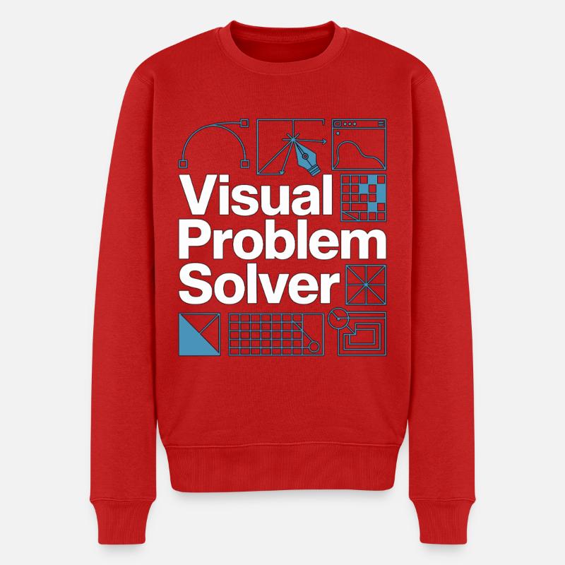 Graphic Designer Visual Problem Creative Designer - Männer Premium Bio Pullover - Rot
