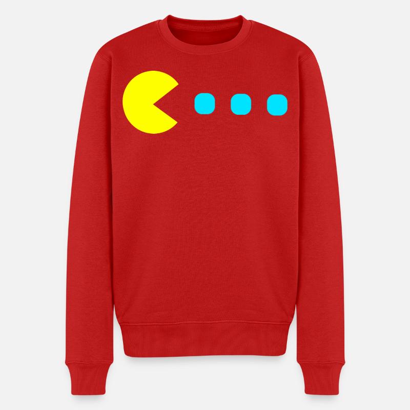 Retro Game - Männer Premium Bio Pullover - Rot