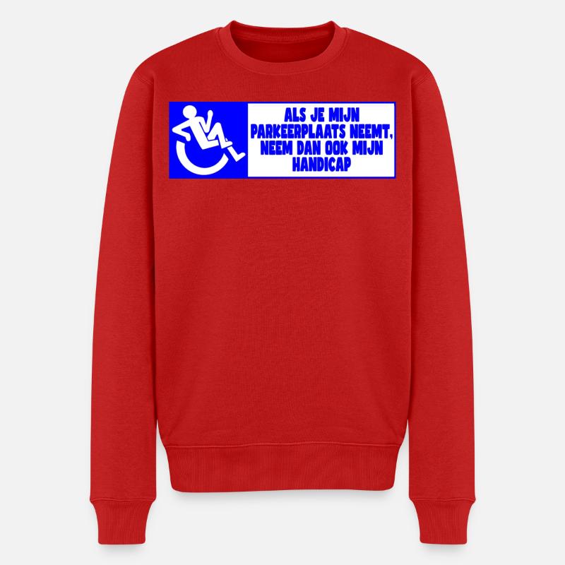 Mein Parkplatz, also auch mein Handicap! - Männer Premium Bio Pullover - Rot