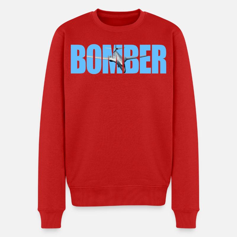 Bomber B-1B Lancer - Männer Premium Bio Pullover - Rot