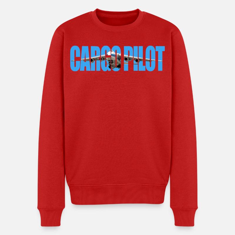 Cargo pilot An-124 - Männer Premium Bio Pullover - Rot