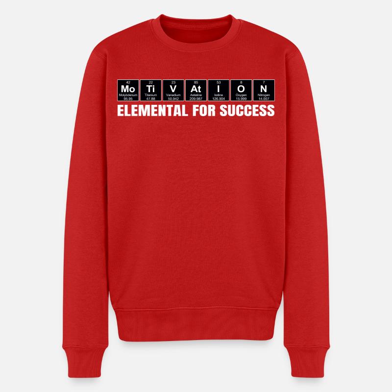 Motivation – Elemental for Success Periodensystem - Männer Premium Bio Pullover - Rot