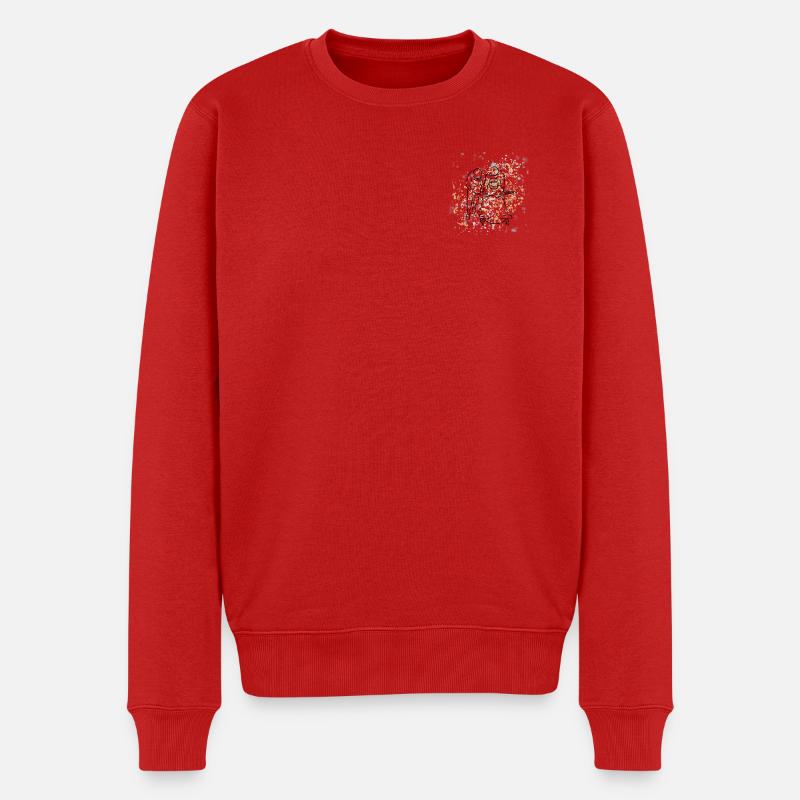 bobsleigh bleu doré - Pull Premium bio Homme - rouge