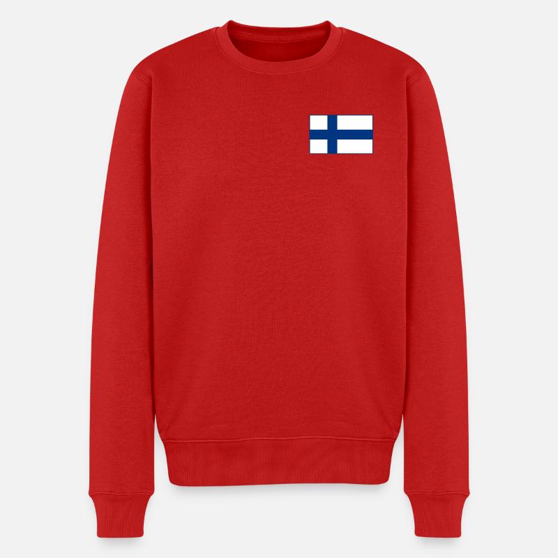 Drapeau de la Finlande - Pull Premium bio Homme - rouge