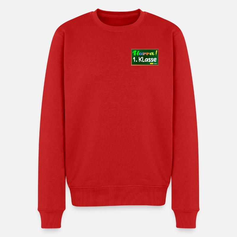 Grundschule 1. Klasse HURRA - Männer Premium Bio Pullover - Rot