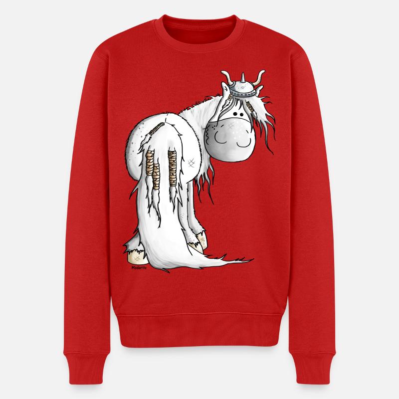 Wikinger Isländer - Pferd - Männer Premium Bio Pullover - Rot