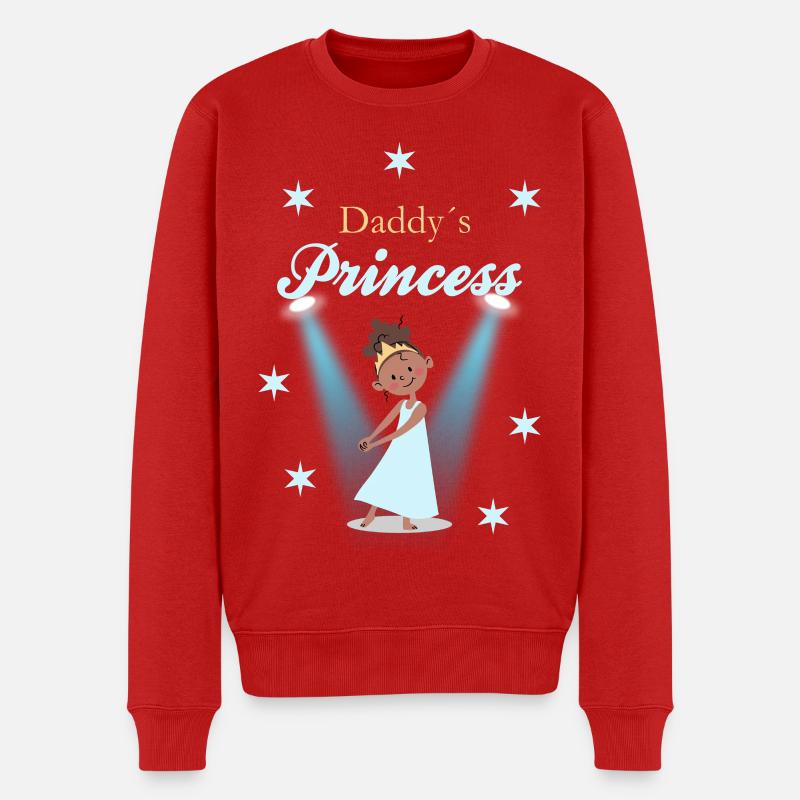 Papa Prinzessin - Männer Premium Bio Pullover - Rot