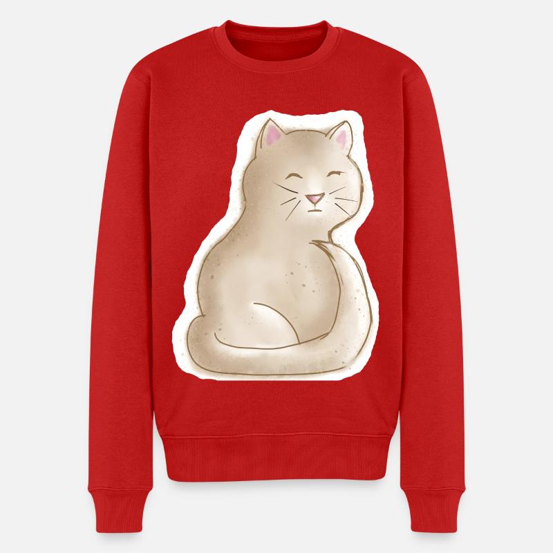 chaton fatigué - Pull Premium bio Homme - rouge