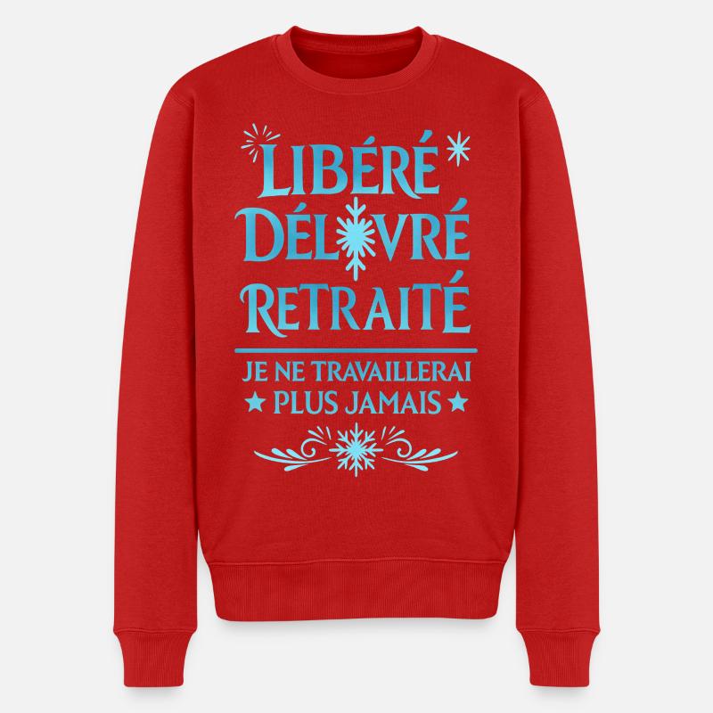 Veröffentlicht, geliefert, ausgemustert - Männer Premium Bio Pullover - Rot