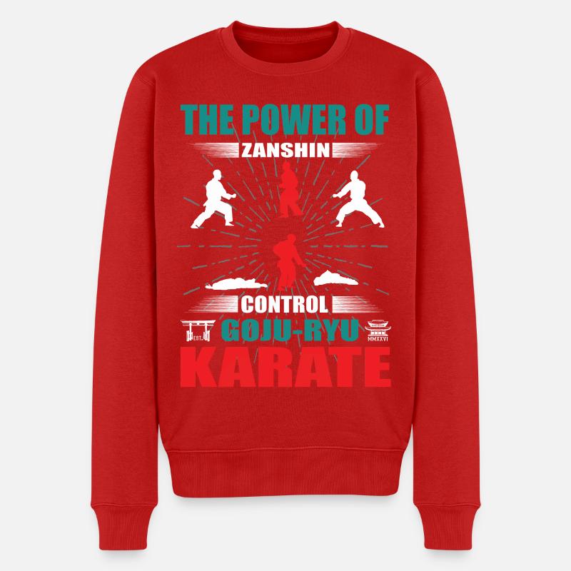 Goju-Ryu Karate Zanshin Design - Männer Premium Bio Pullover - Rot