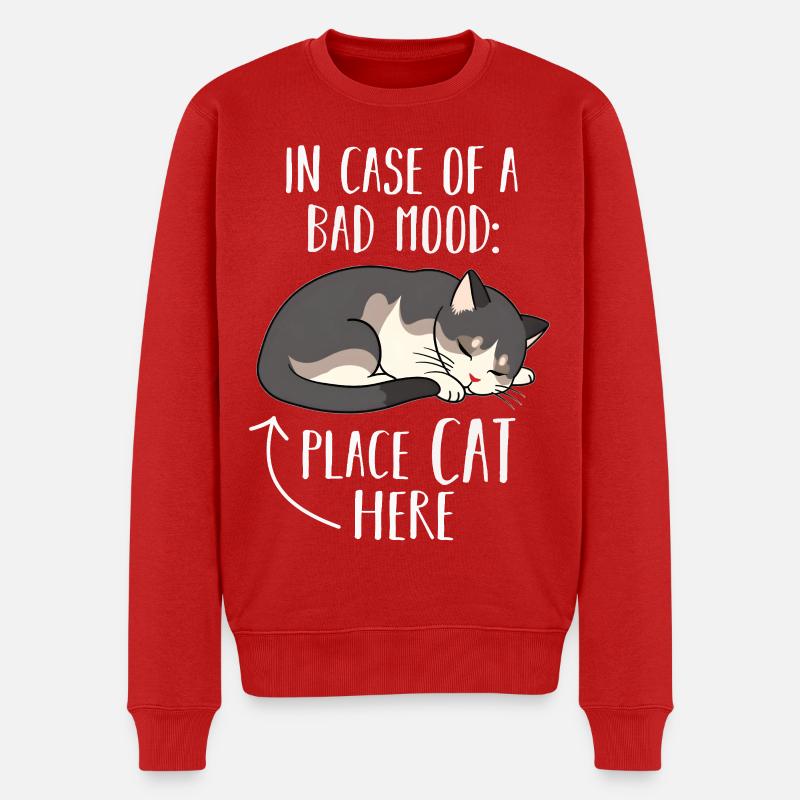 Chat - Pull Premium bio Homme - rouge