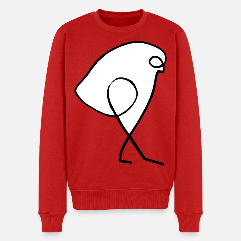 Spatz - Männer Premium Bio Pullover - Rot