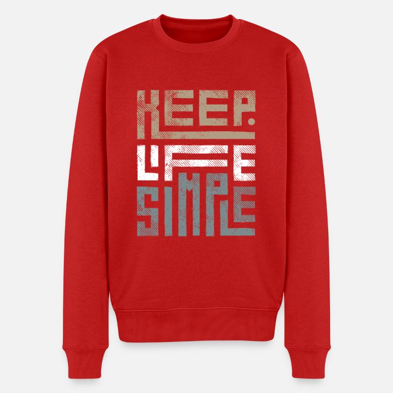 Motivationsbotschaft und Ermutigung - Männer Premium Bio Pullover - Rot