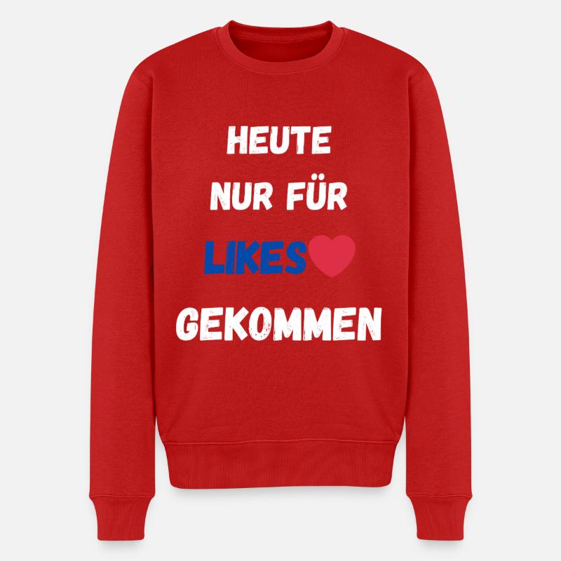 Likes Social Media - Männer Premium Bio Pullover - Rot