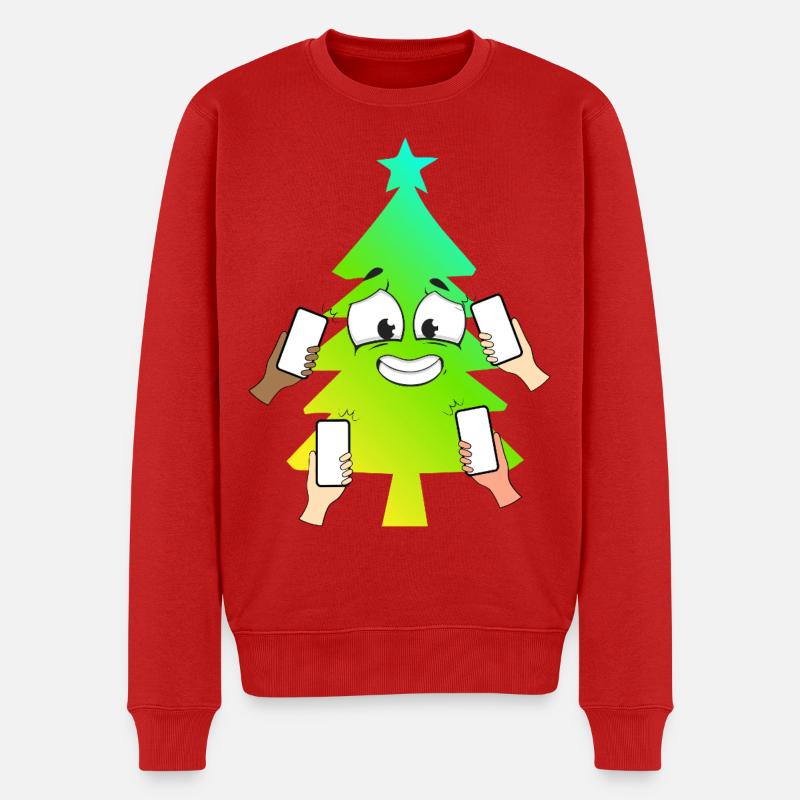 Sapin connecté joyeux - Pull Premium bio Homme - rouge