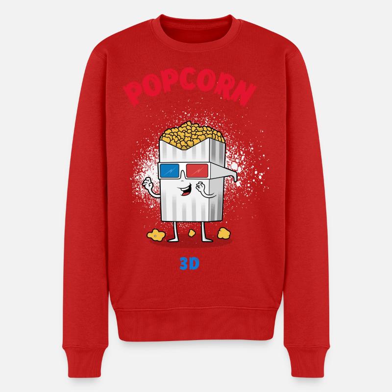 Popcorn - Männer Premium Bio Pullover - Rot