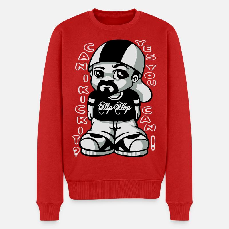 Hip Hop-Fan - Männer Premium Bio Pullover - Rot