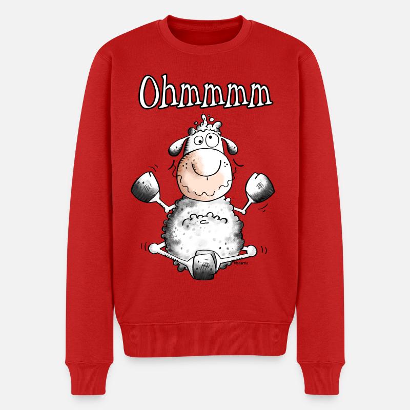 Ohmmmm Schaf - Schafe - Männer Premium Bio Pullover - Rot