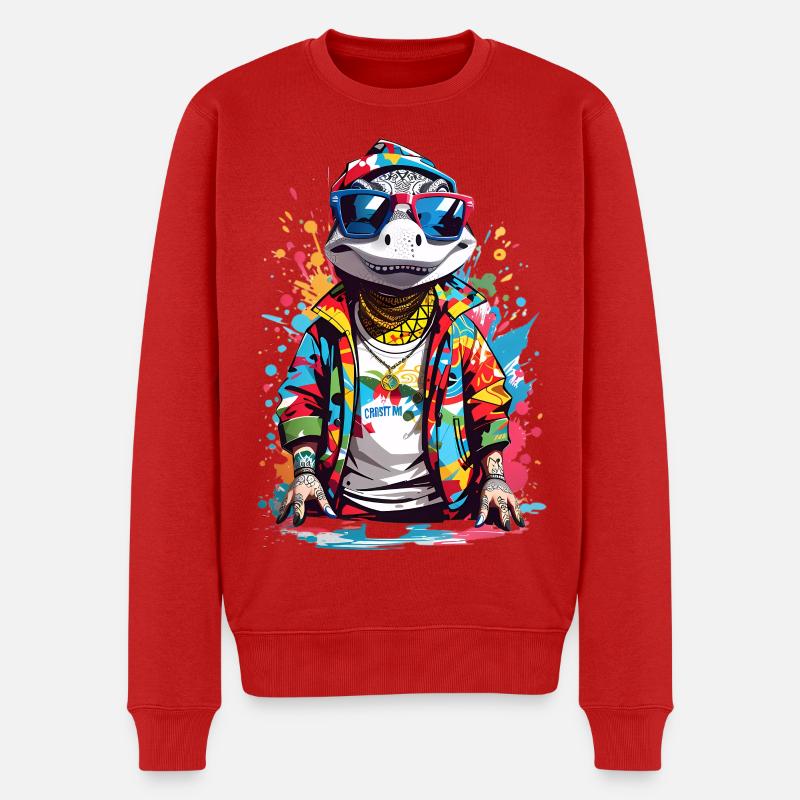 Crocodile cool - Pull Premium bio Homme - rouge