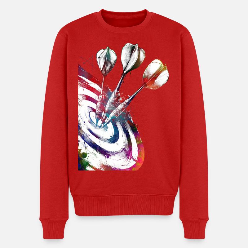 Jeux de fléchettes #darts #sport - Pull Premium bio Homme - rouge