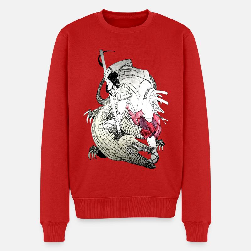Musashi_Miyamoto - Männer Premium Bio Pullover - Rot