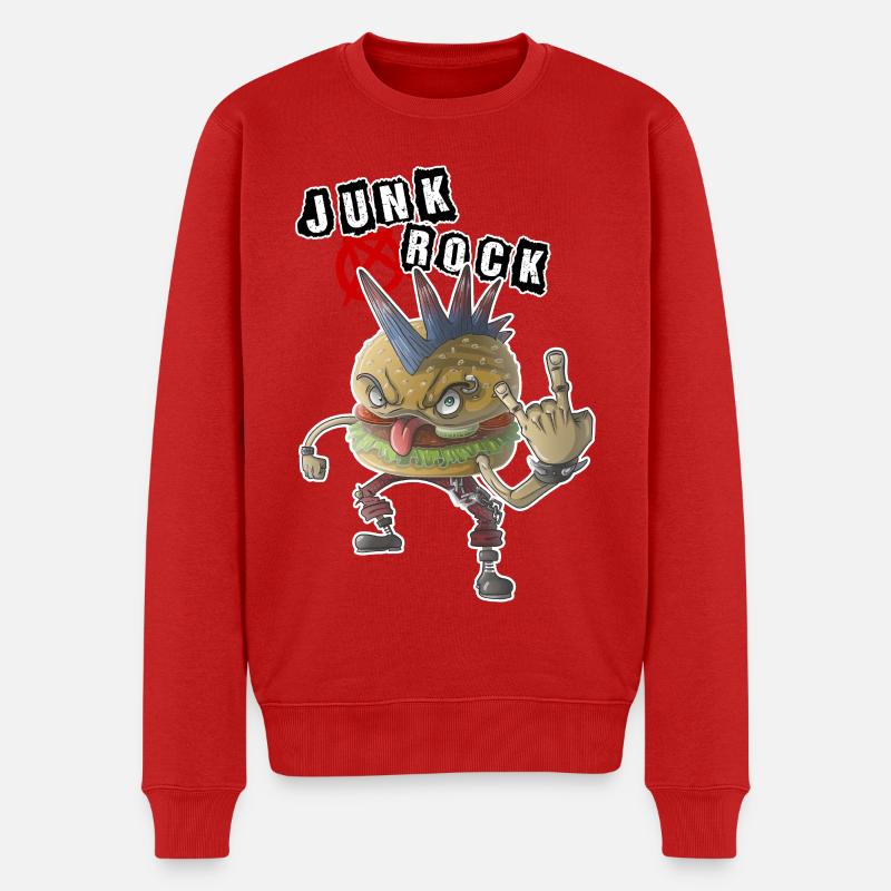 Junk Rock - Männer Premium Bio Pullover - Rot