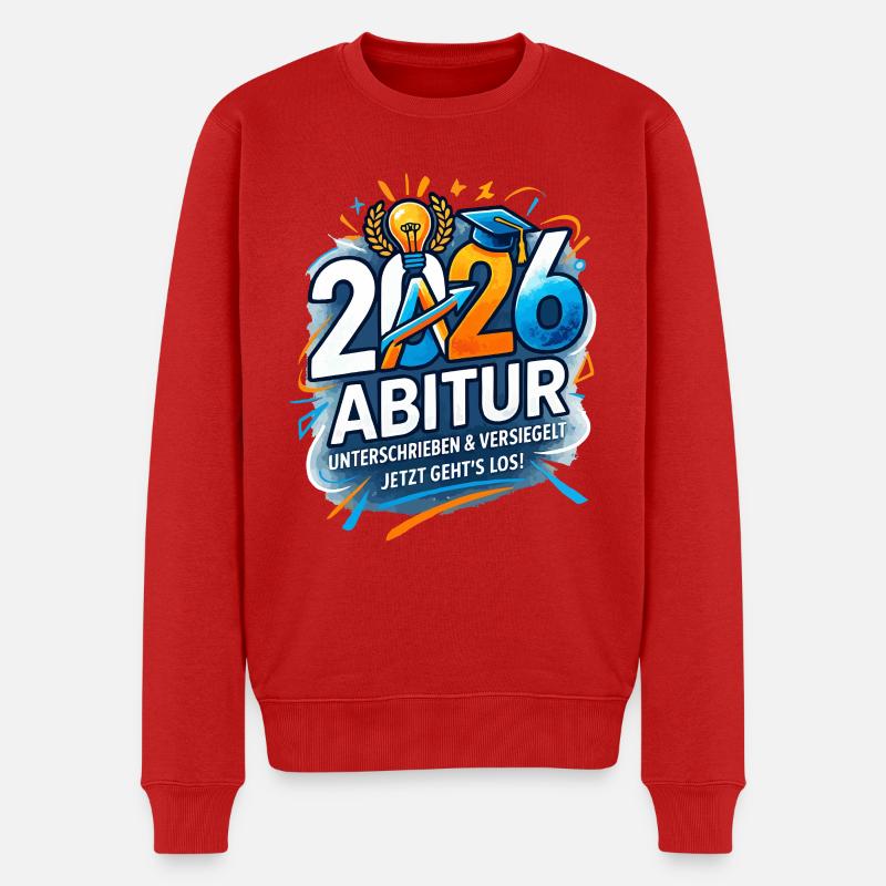 Abitur 2026 - Männer Premium Bio Pullover - Rot