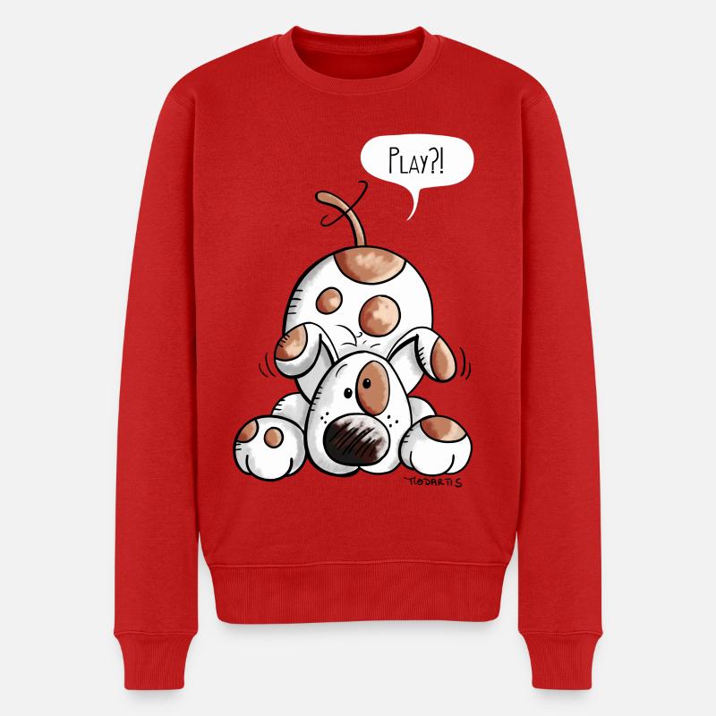 Happy Hundchen - Männer Premium Bio Pullover - Rot