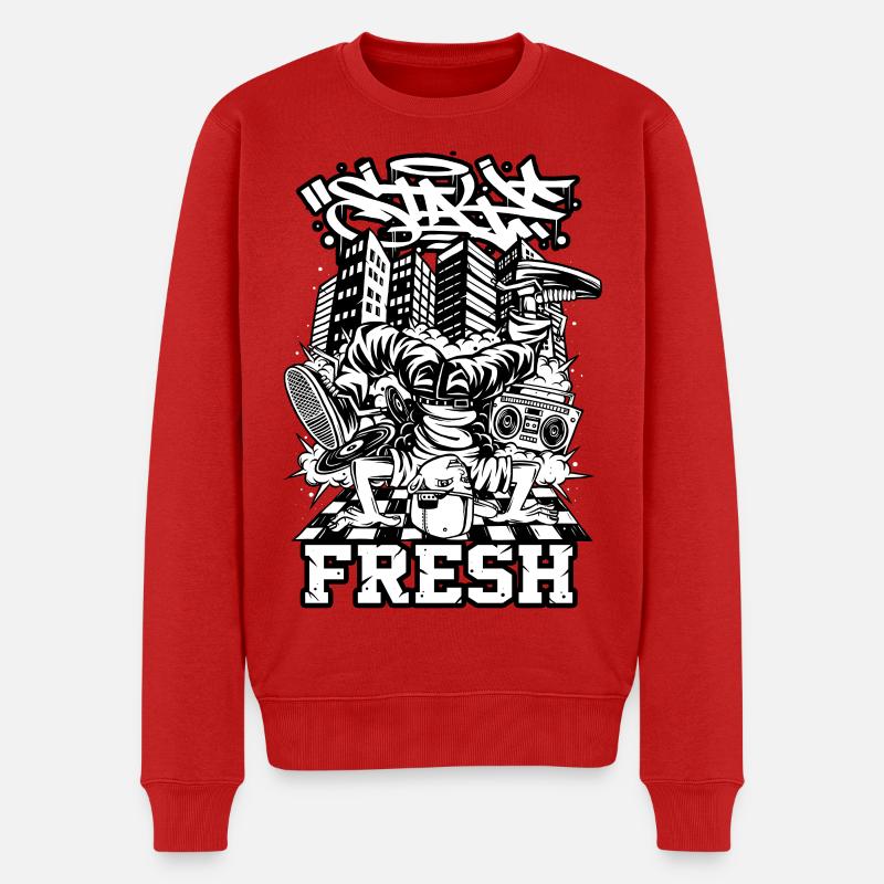 Breakdance B-Boy Streetdance Design Hip Hop Dance - Männer Premium Bio Pullover - Rot