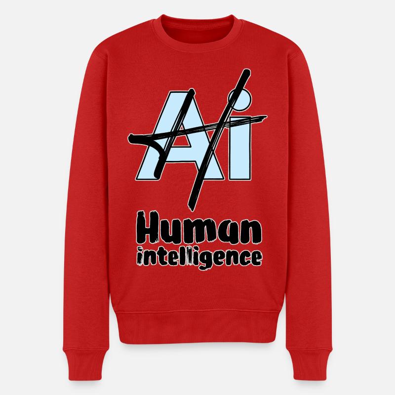 HUMAN INTELLIGENCE #2 - lets' talk - Pull Premium bio Homme - rouge
